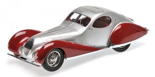 Talbot Lago T150-C-Ss Coupè 1937 Silver & Red 1:18 Model Rip107117121 - 2