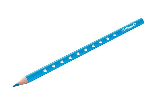 Matite colorate Pelikan triangolari ergonomiche per bambini. Confezione da 24 colori serie Silverino. Diametro 3 mm - 5