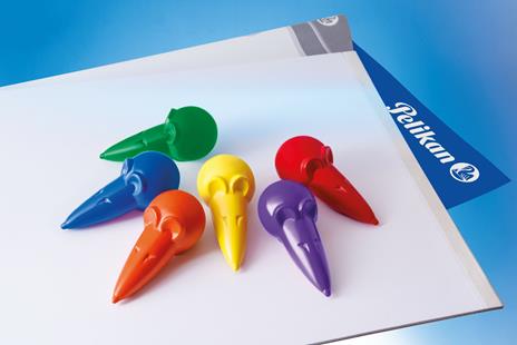 Pastelli ergonomici a cera naturale Pelikan. Confezione da 6 pezzi. Colori assortiti - 6