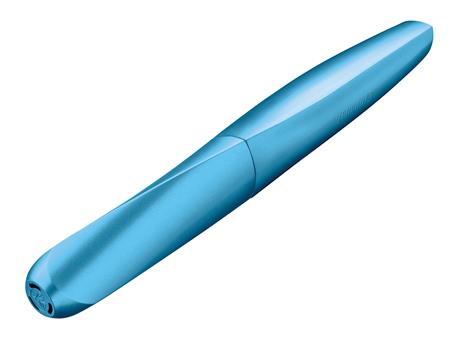 Penna stilografica Pelikan Twist ricaricabile per destrimani e mancini, impugnatura ergonomica triangolare Frosted Blue - 2