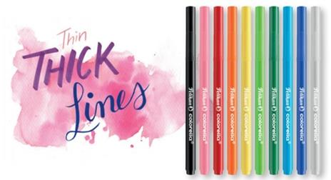 Set 10 pennarelli acquarellabili Pelikan  colorella super brush. Kit 10 colori, lavabili - 5