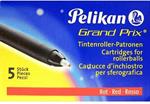 Cartucce per sferografica Pelikan KM/5 rosso. Confezione 5 pezzi