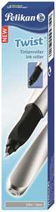 Cartoleria Penna sferografica Pelikan Twist ricaricabile per destrimani e mancini, impugnatura ergonomica triangolare Nero-Grigio Pelikan