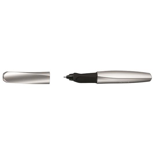Penna sferografica Pelikan Twist ricaricabile per destrimani e mancini, impugnatura ergonomica triangolare Nero-Grigio - 2
