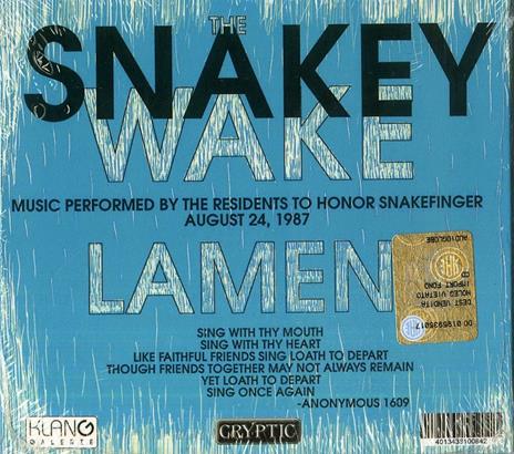 Snakey Wake (Digipack Limited Edition) - CD Audio di The Residents - 2