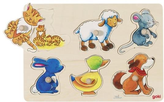 Goki 57929 Puzzle con formine 6 pz Animali - 2