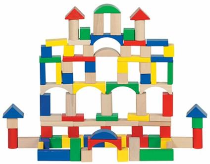 Costruzioni In Legno Edifici E Castello 100 Pz.