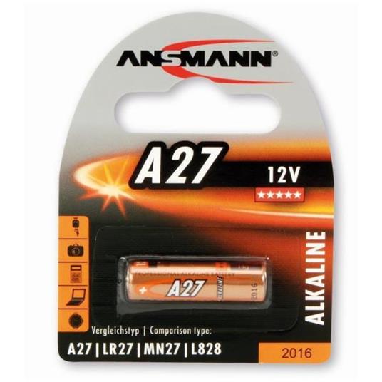 Batteria Alcalina formato A27 da 12V (per dispositivi a basso consumo energetico) Ansmann - 1 pezzo - 4