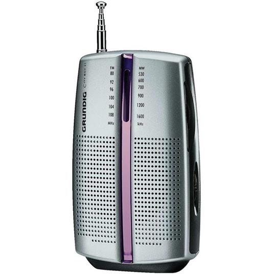 Radio Grundig CITY BOY 31 Portatile Analogico Rosa Argento  - 3