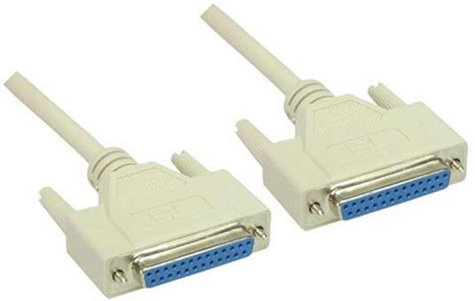 InLine 11442 Cavo Seriale Per Stampante DB25 M – Centronics 36 F – 2 Metri, Beige, IEEE1284