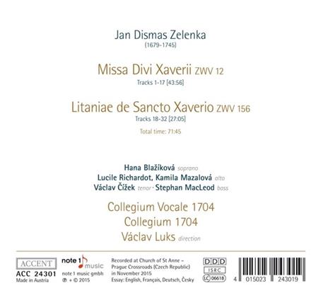 Missa Divo Xaverii Zwv12 - CD Audio di Jan Dismas Zelenka - 2