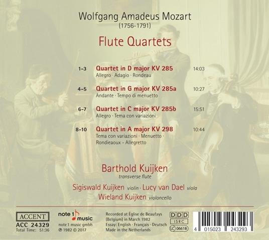 Flute Quartets - CD Audio di Wolfgang Amadeus Mozart - 2
