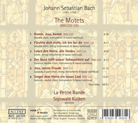 Motets - CD Audio di Johann Sebastian Bach - 2