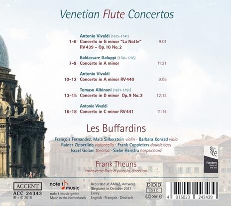 Venetian Flute Concertos - CD Audio di Frank Theuns - 2
