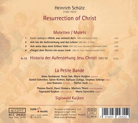 Resurrection of Christ - CD Audio di Heinrich Schütz - 2