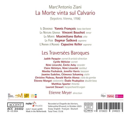 La Morte Vinta Sul Calvario - CD Audio di Marc'Antonio Ziani - 2