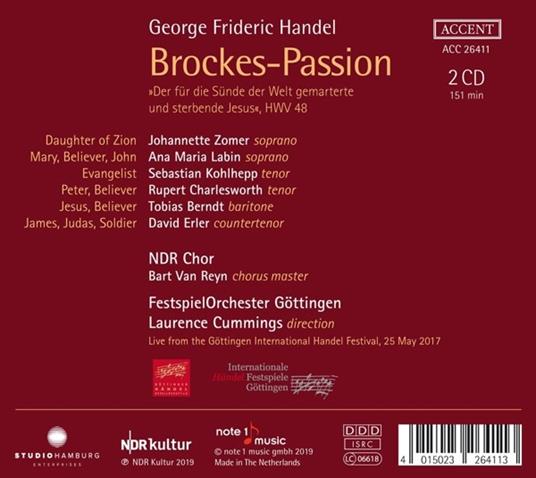 Bröckes-Passion - CD Audio di Georg Friedrich Händel - 2