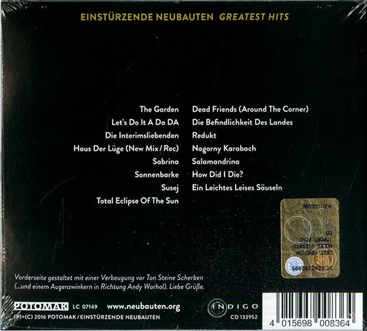 Greatest Hits - CD Audio di Einstürzende Neubauten - 2