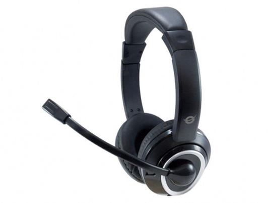 Conceptronic POLONA02B cuffia e auricolare Padiglione auricolare Connettore 3.5 mm Nero