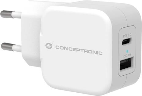Conceptronic ALTHEA09W Caricabatterie per dispositivi mobili Bianco Interno