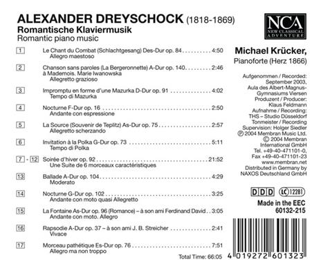 Romantic Piano Music - CD Audio di Alexander Dreyschock - 2