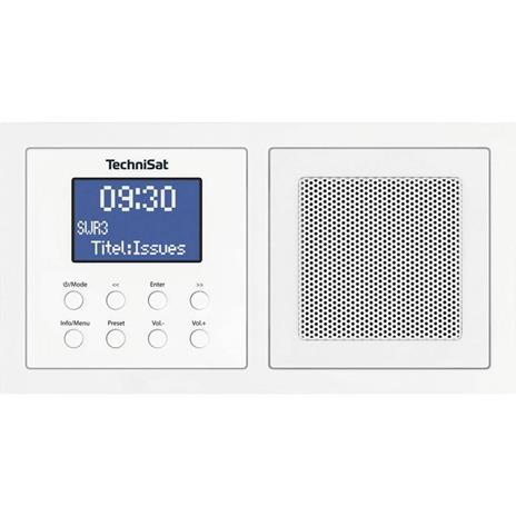 TechniSat UP 1 DAB+ Radio da incasso Bluetooth, DAB+, FM Bianco