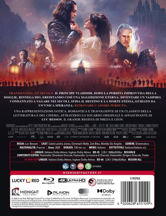 Dracula. L'amore perduto (Blu-ray + Blu-ray Ultra HD 4K) di Luc Besson - Blu-ray + Blu-ray Ultra HD 4K - 4
