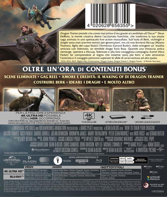 Dragon Trainer (Blu-ray + Blu-ray Ultra HD 4K) di Dean DeBlois - Blu-ray + Blu-ray Ultra HD 4K - 2