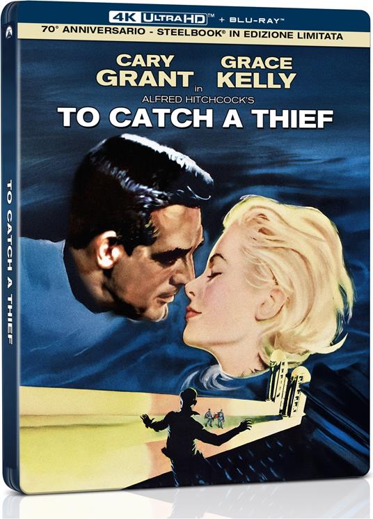 Caccia Al Ladro (Edizione Steelbook 70 Anniversario) (4K Ultra Hd+Blu-Ray) di Alfred Hitchcock - Blu-ray + Blu-ray Ultra HD 4K