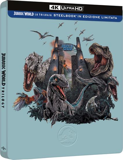 Jurassic World Trilogy Steelbook (3 4K Ultra Hd) di Colin Trevorrow
