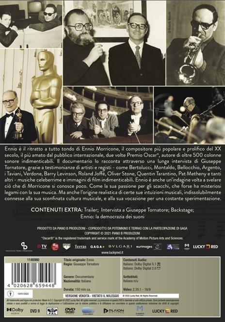 Ennio (DVD) di Giuseppe Tornatore - DVD - 2