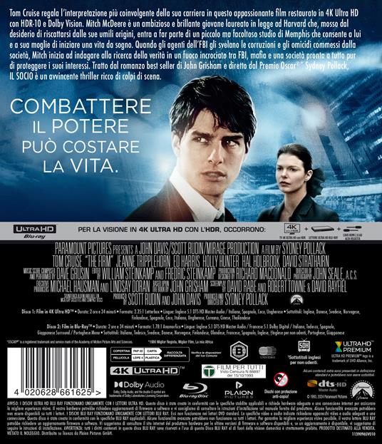 Il socio (Blu-ray + Blu-ray Ultra HD 4K) di Sidney Pollack - Blu-ray + Blu-ray Ultra HD 4K - 2
