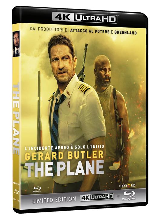 The Plane (Blu-ray + Blu-ray Ultra HD 4K) - Blu-ray + Blu-ray Ultra HD 4K -  Film di Jean-François Richet Avventura