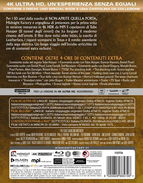 Non aprite quella porta (Blu-ray + Blu-ray Ultra HD 4K) di Tobe Hooper - Blu-ray + Blu-ray Ultra HD 4K - 3