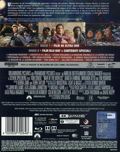 La guerra dei mondi. Steelbook (Blu-ray + Blu-ray Ultra HD 4K) di Steven Spielberg - Blu-ray + Blu-ray Ultra HD 4K - 2