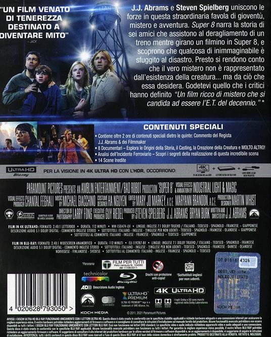Super 8. Steelbook (Blu-ray + Blu-ray Ultra HD 4K) di J.J. Abrahams - Blu-ray + Blu-ray Ultra HD 4K - 2