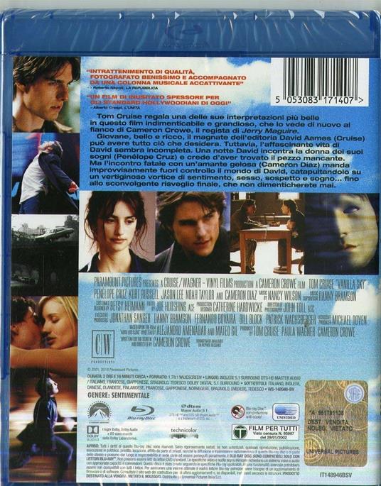 Vanilla Sky (Blu-ray) di Cameron Crowe - Blu-ray - 2