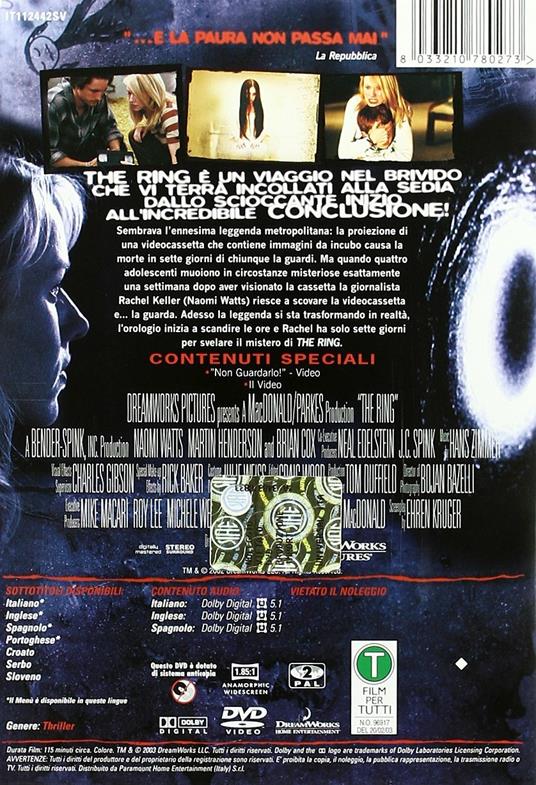 The Ring (DVD) di Gore Verbinski - DVD