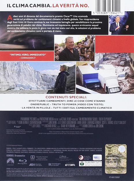 Una scomoda verità 2 (Blu-ray) di Bonni Cohen,Jon Shenk - Blu-ray - 2