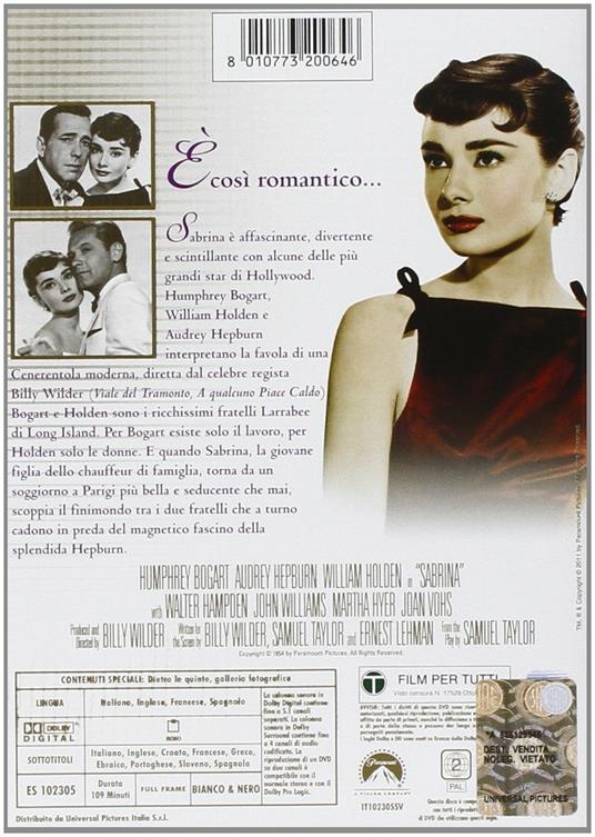 Sabrina (DVD) di Billy Wilder - DVD - 2