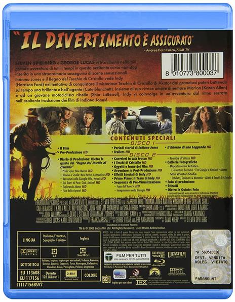 Indiana Jones e il Regno del Teschio di Cristallo (2 Blu-ray) di Steven Spielberg - Blu-ray - 2