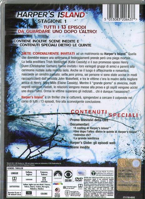 Harper's Island - Stagione 1 (4 DVD) di Sanford Bookstaver,Rick Bota,Steve Boyum - DVD - 2