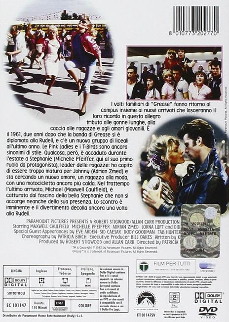 Grease 2 (DVD) di Patricia Birch - DVD - 2