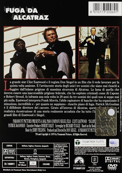 Fuga da Alcatraz (DVD) di Don Siegel - DVD