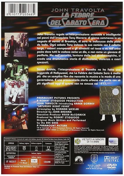 La febbre del sabato sera (DVD) di John Badham - DVD