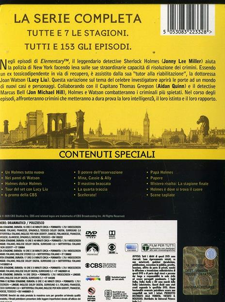 Elementary - La Serie Completa - Stagioni 1-7 (39 DVD) di Andrew Bernstein,John David Coles,Peter Werner - DVD - 2