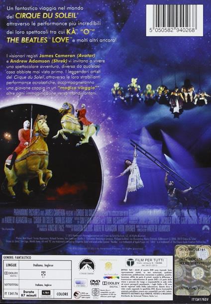 Cirque du Soleil. Mondi lontani (DVD) di Andrew Adamson - DVD