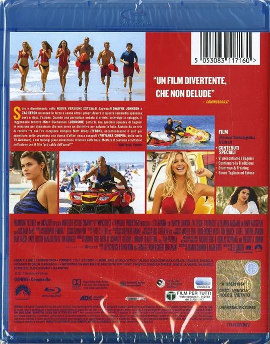Baywatch. Versione estesa (Blu-ray) di Seth Gordon - Blu-ray