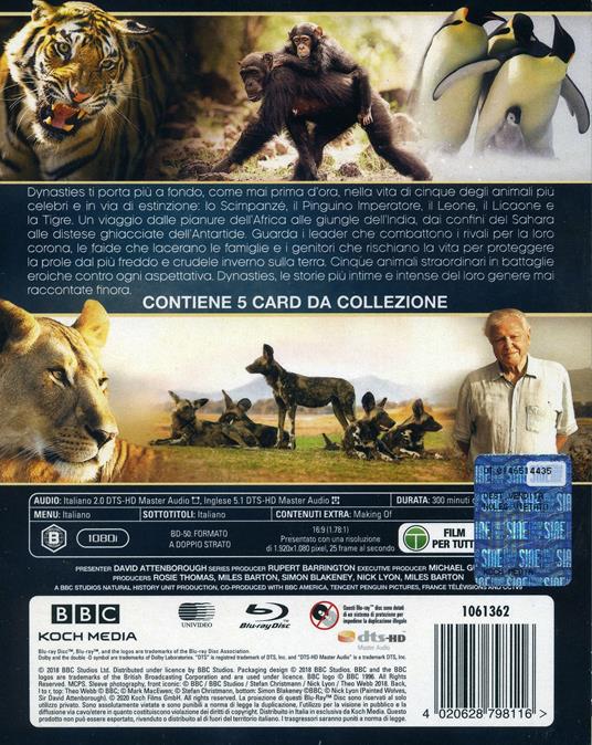 Dynasties. I migliori della loro specie (Blu-ray) di Simon Blakeney,Will Lawson,Nick Lyon,Rosie Thomas,Theo Webb - Blu-ray - 2
