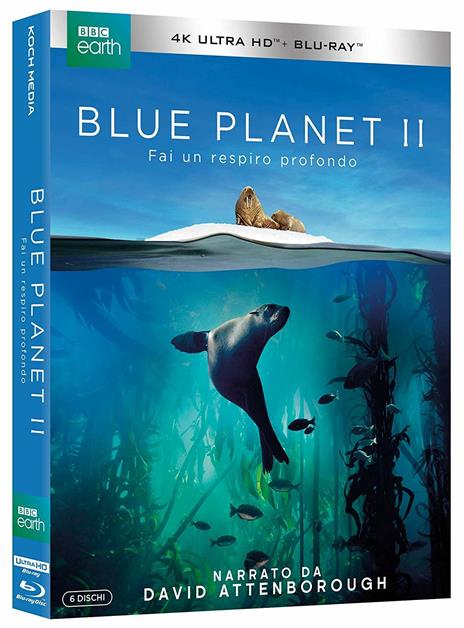 Blue Planet II (Blu-ray + Blu-ray Ultra HD 4K) di David Attenborough,Peter Drost,Roger Munns,François Morel - Blu-ray + Blu-ray Ultra HD 4K
